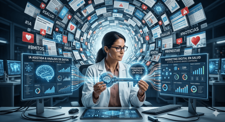 Pensamiento crítico en salud: la clave para aprovechar la IA y el marketing digital en un mundo saturado de información